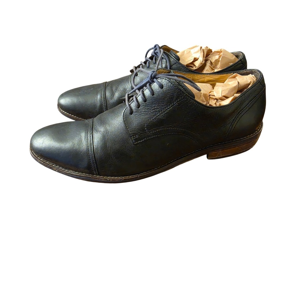 Florsheim Mens Black Leather Cap Toe Derby Dress Shoes Ortholite size 14 D